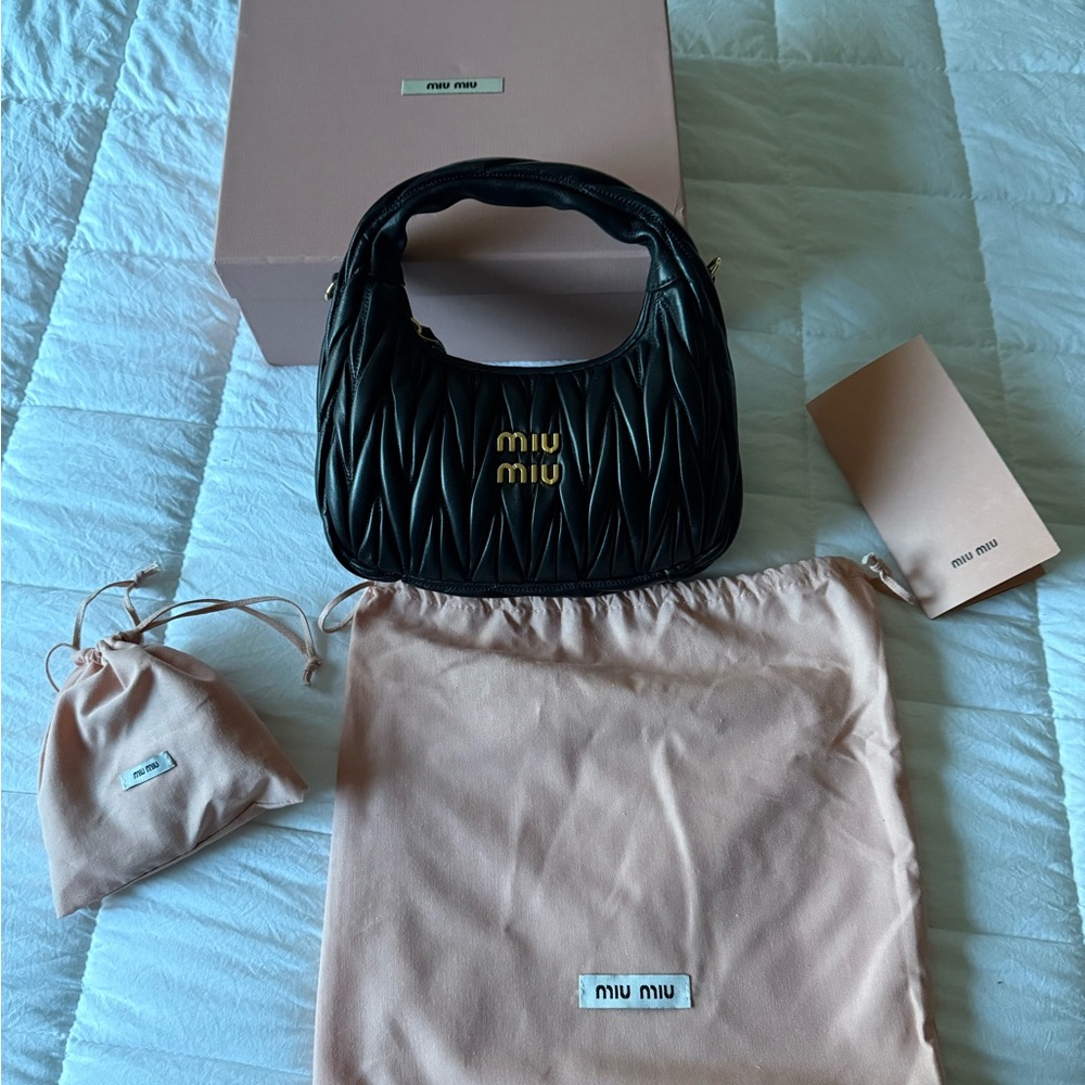 Miu Miu Black Quilted Women's Bag